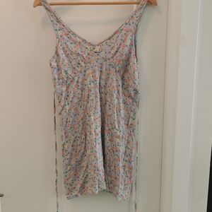 Billabong Light Blue Floral V-Neck Sundress